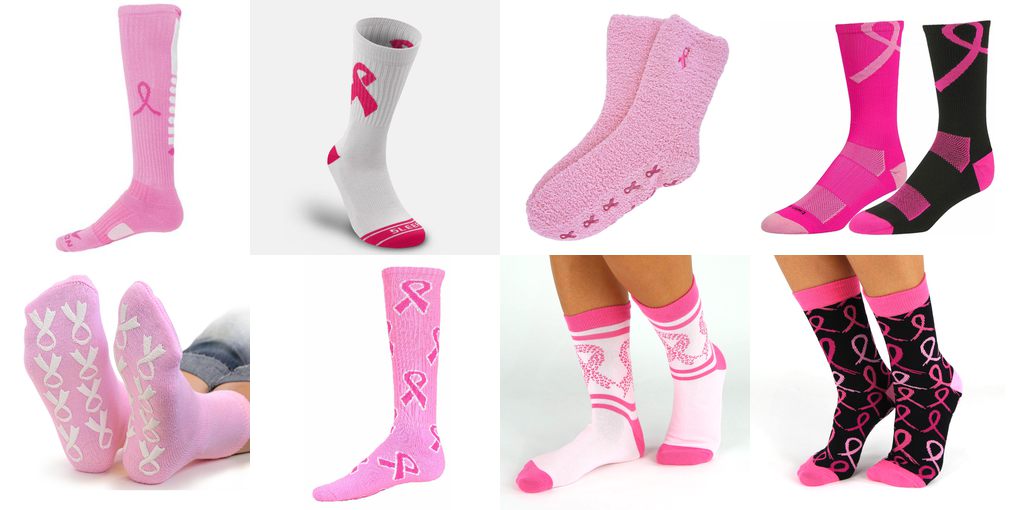 pink ribbon socks